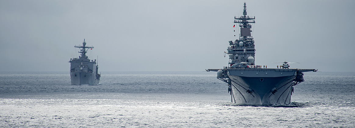 USS Harpers Ferry (LSD 49) transit the Pacific Ocean